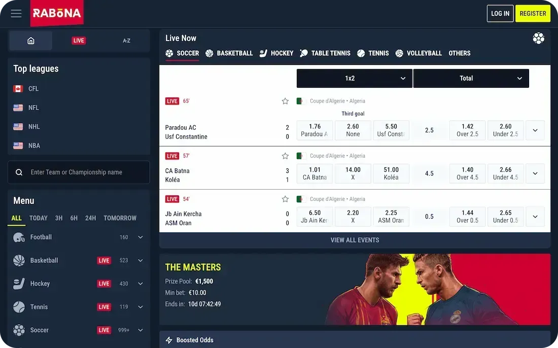 Rabona Casino sport